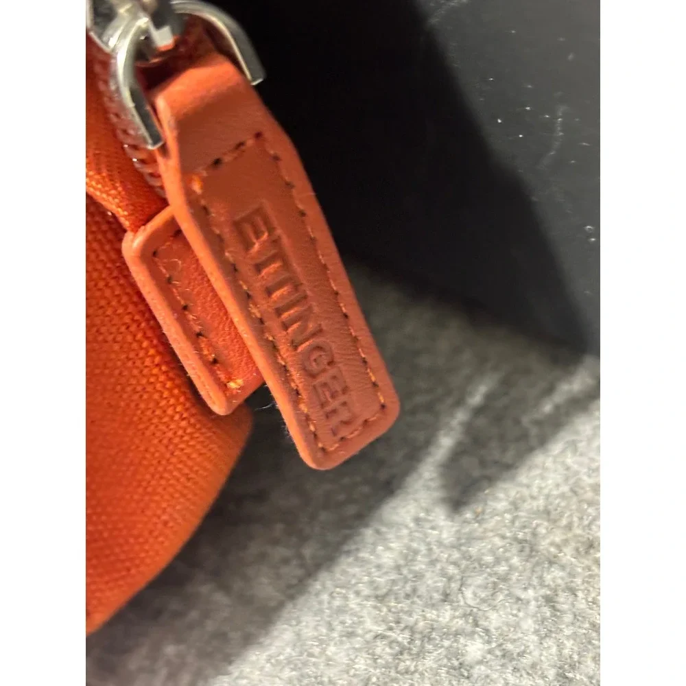 Ettinger London ANA Exclusive Orange Canvas Leather Trim Travel Amenity Kit‎